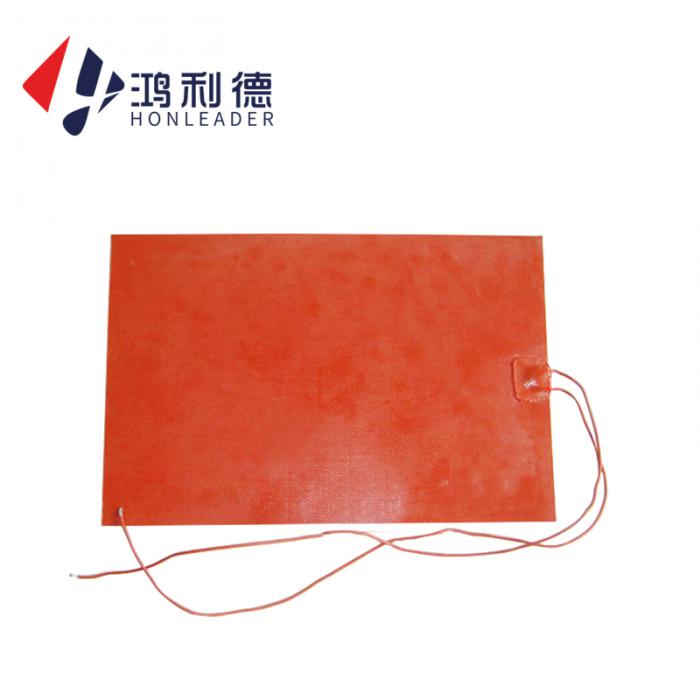 Silicone rubber heating plate/sheet with 3M back tape and thermistor for 3D printing hot bed