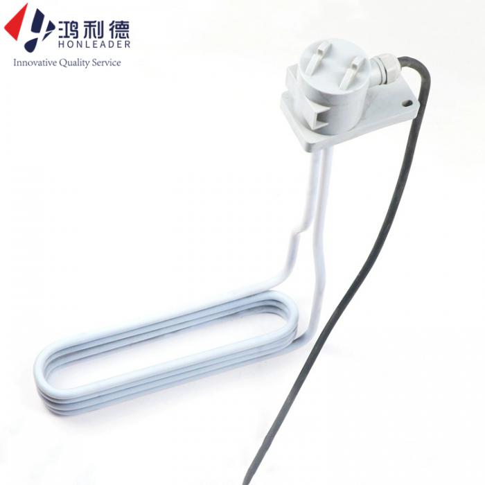 L-Shaped Immersion PTFE tubular heater for electroplating tank